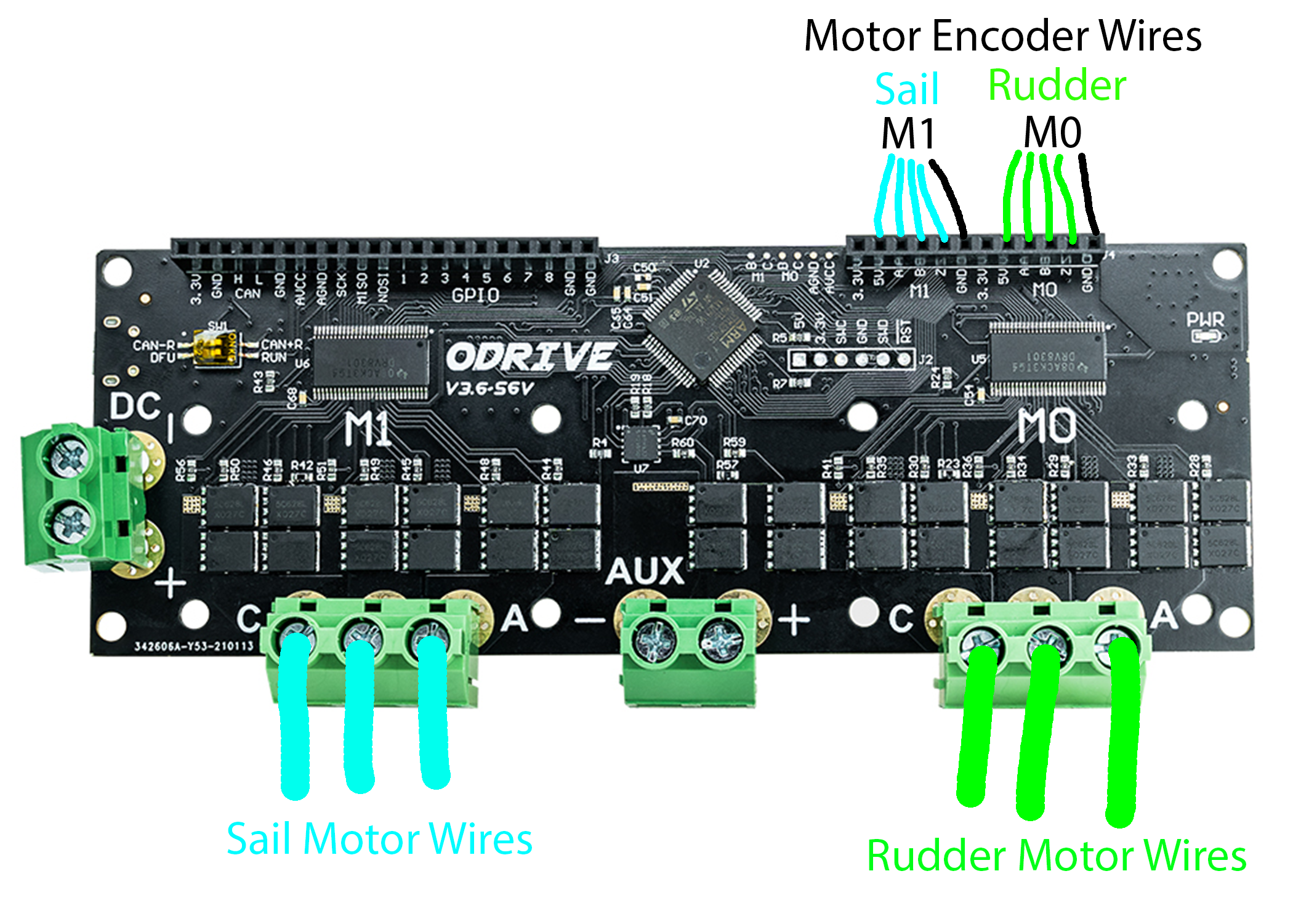 Odrive Encoder Wiring